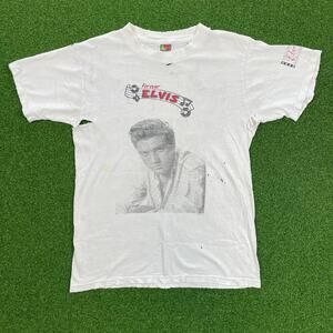 Vintage Elvis Presley T Shirt Distressed Thrashed 90s Grunge USA Graphic T Sz S